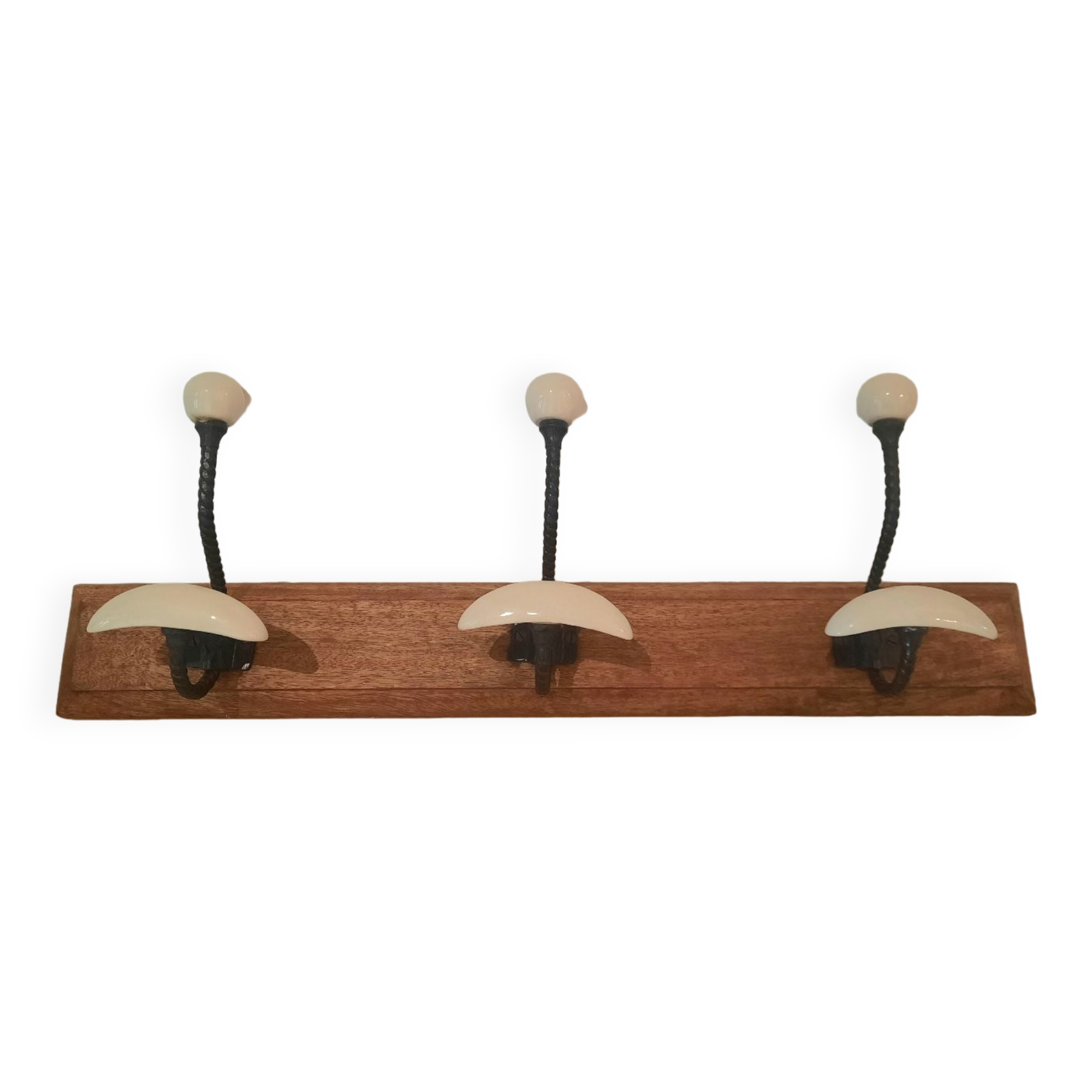 Vintage hook wood porcelain