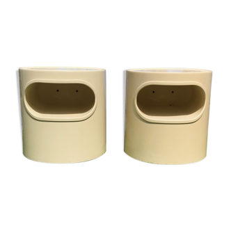 Pair of Giano Vano bedside tables by Emma Gismondi Schweinberger for Artemide