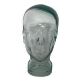Mannequin head with glass hat