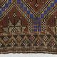 Blue & Brown Star Pattern Kilim Rug, 153x315Cm