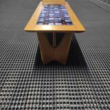 Oak coffee table by Guillerme and Chambron