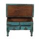 Blue desk chest old desk with drawers