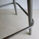 High stool in wood and metal