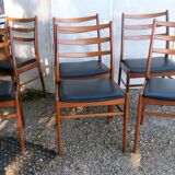 set of 6 vintage Scandinavian chairs