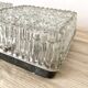 Plafonniers carrés en verre holophane, années 1960-1970