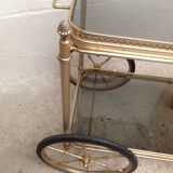 Vintage wheeled service in gilded metal