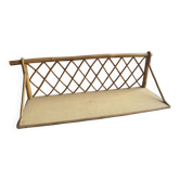 Rattan wall shelf - 50s design