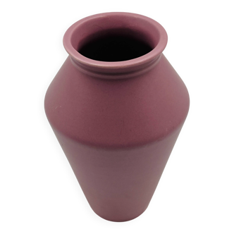 Vintage matte powder pink ceramic vase