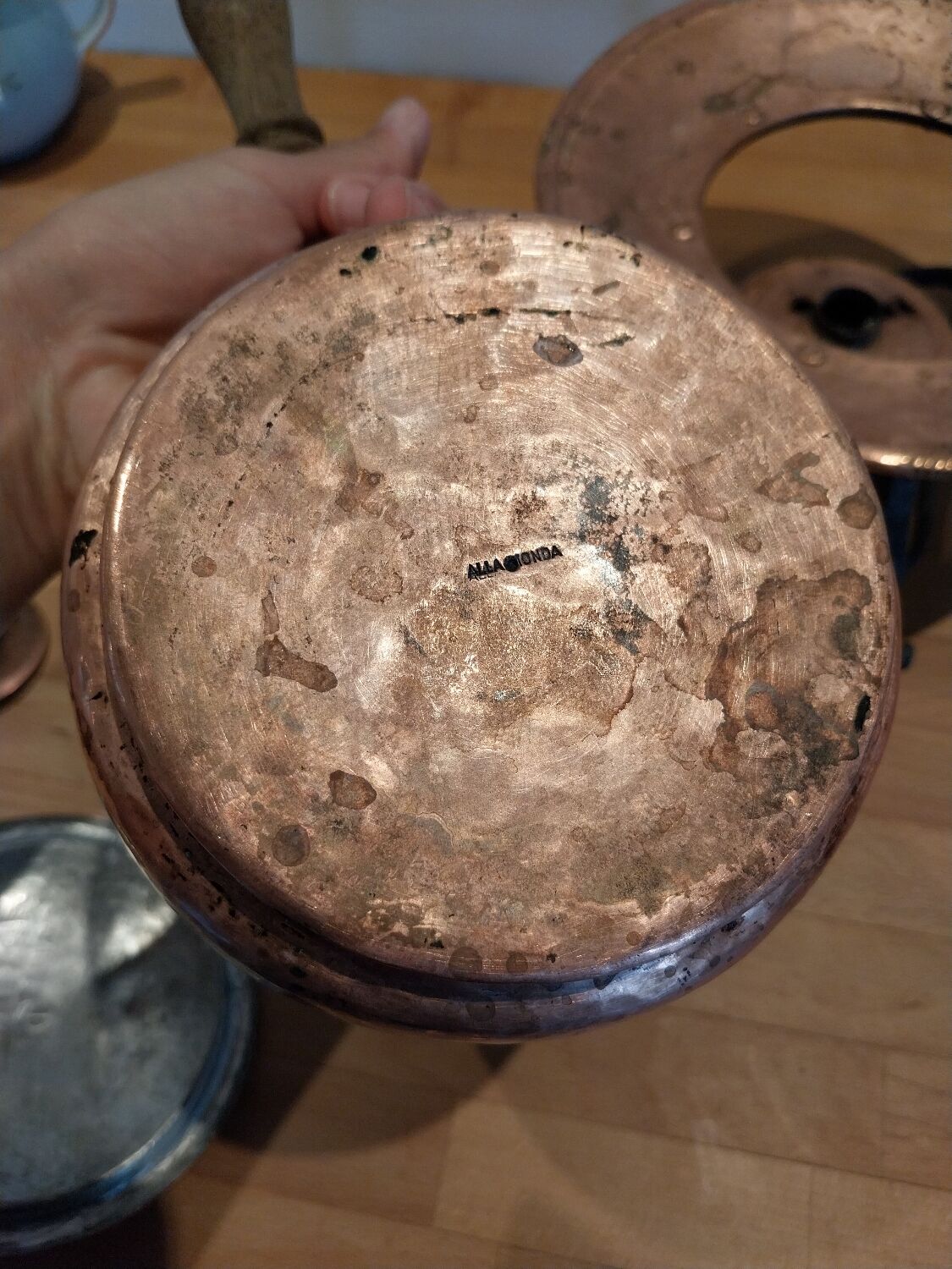 Copper fondue set