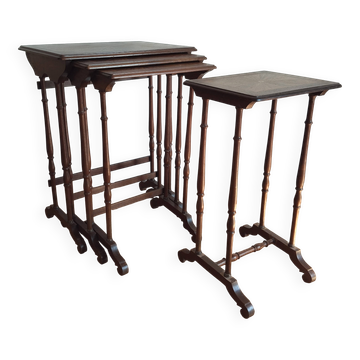 Nest of tables in wood