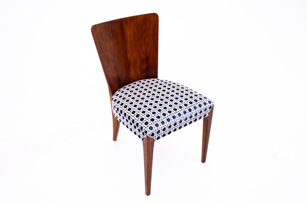 A set of chairs designed by J. Halabala, Czechoslovakia, 1930s. After renovation.