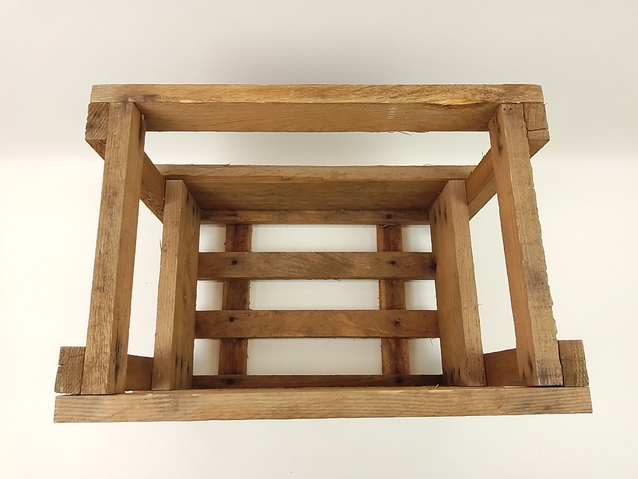 Light wooden crate