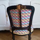 Chair style Louix XV retapissee
