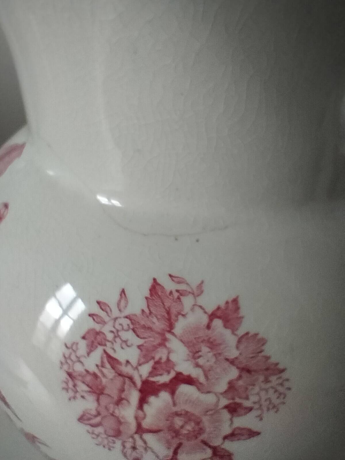 Large earthenware jug – Onnaing pottery (Nord), “Poppy” decoration