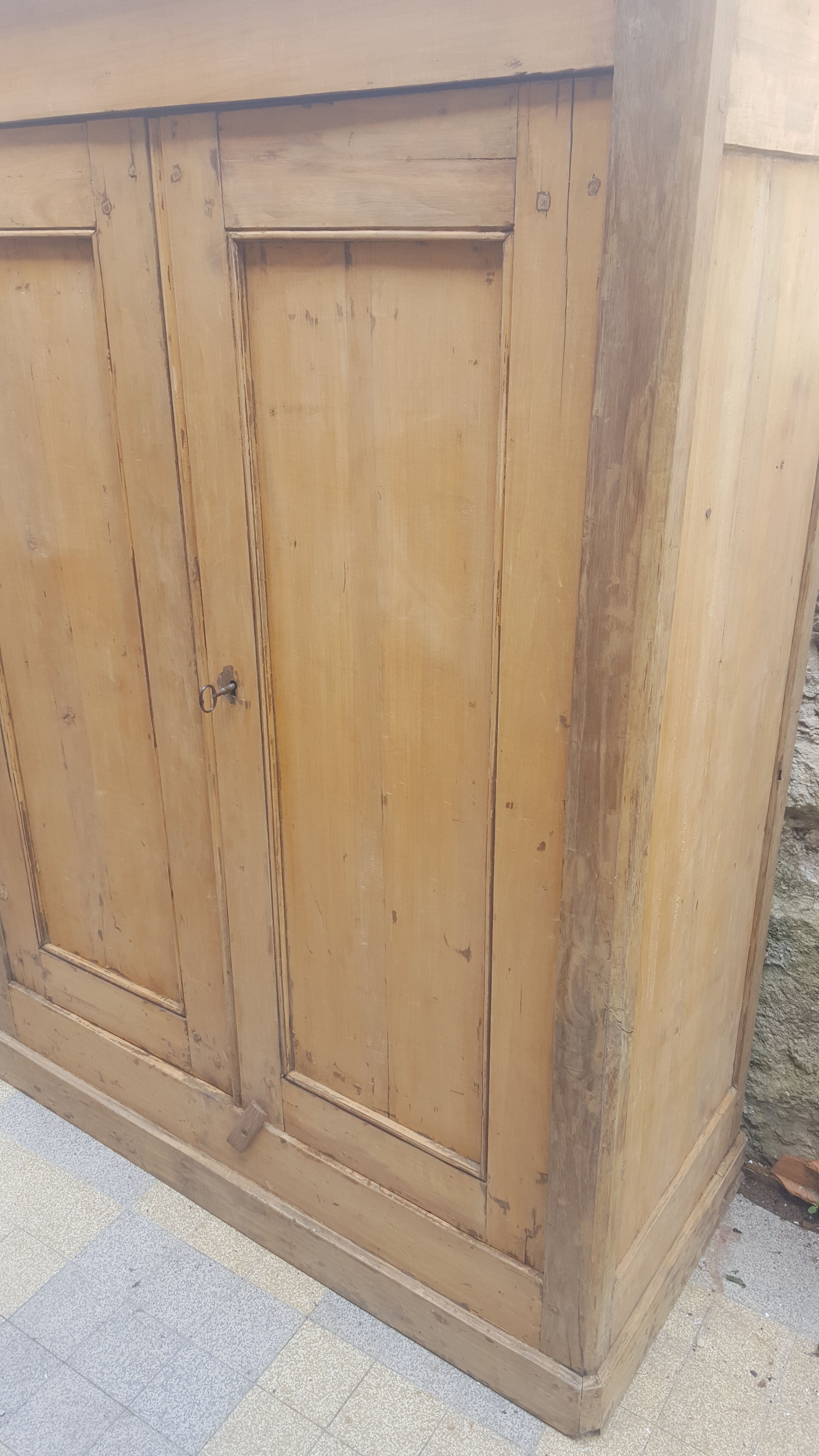 Raw wooden cabinet