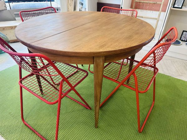 Table ronde extensible vintage scandinave