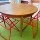 Table ronde extensible vintage scandinave