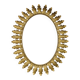 Deknudt sun mirror sunburst mirror oval gold-colored metal 70x56cm