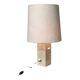 Mid Century Modernist Brutalist Italian Travertine table lamp, 1960s