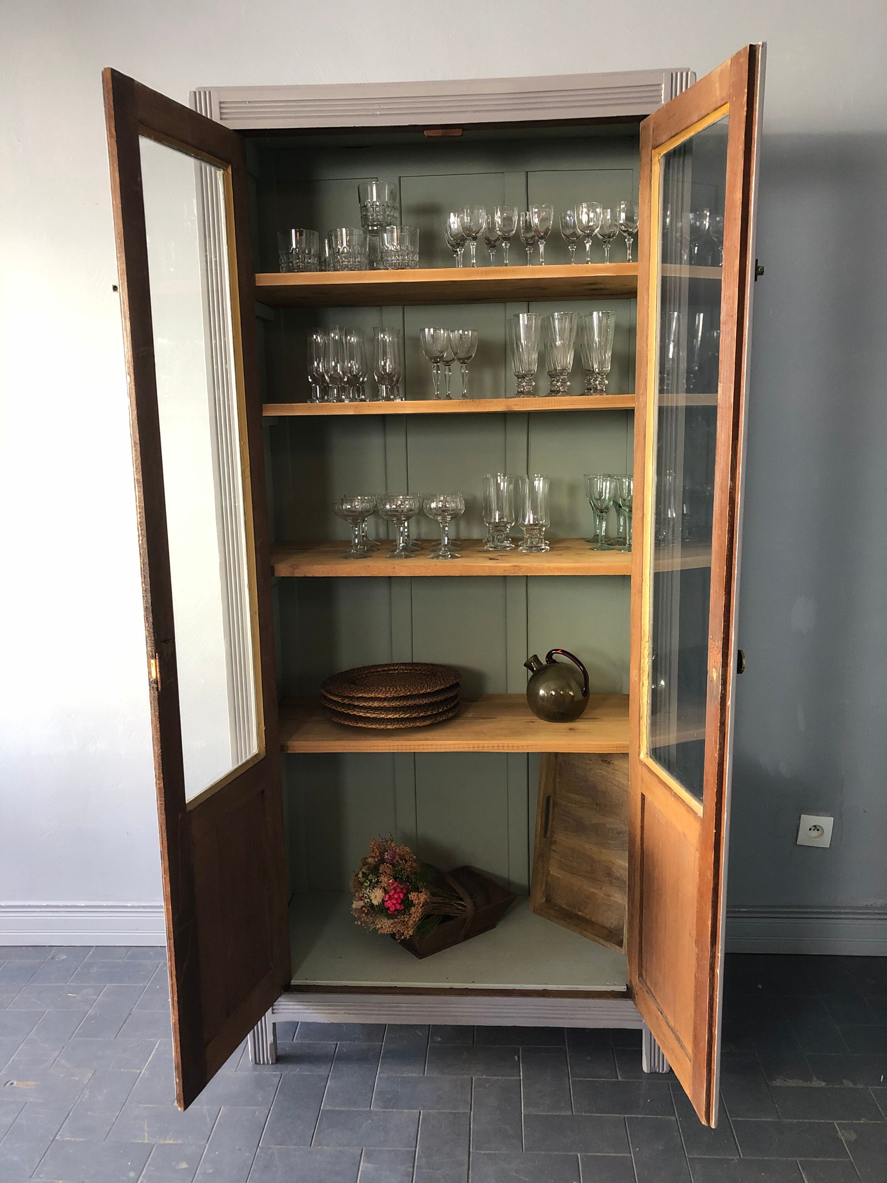 Glass-glazed Parisian wardrobe