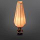 Modernist handcrafted copper and silk table lamp, Netherlands 1950s