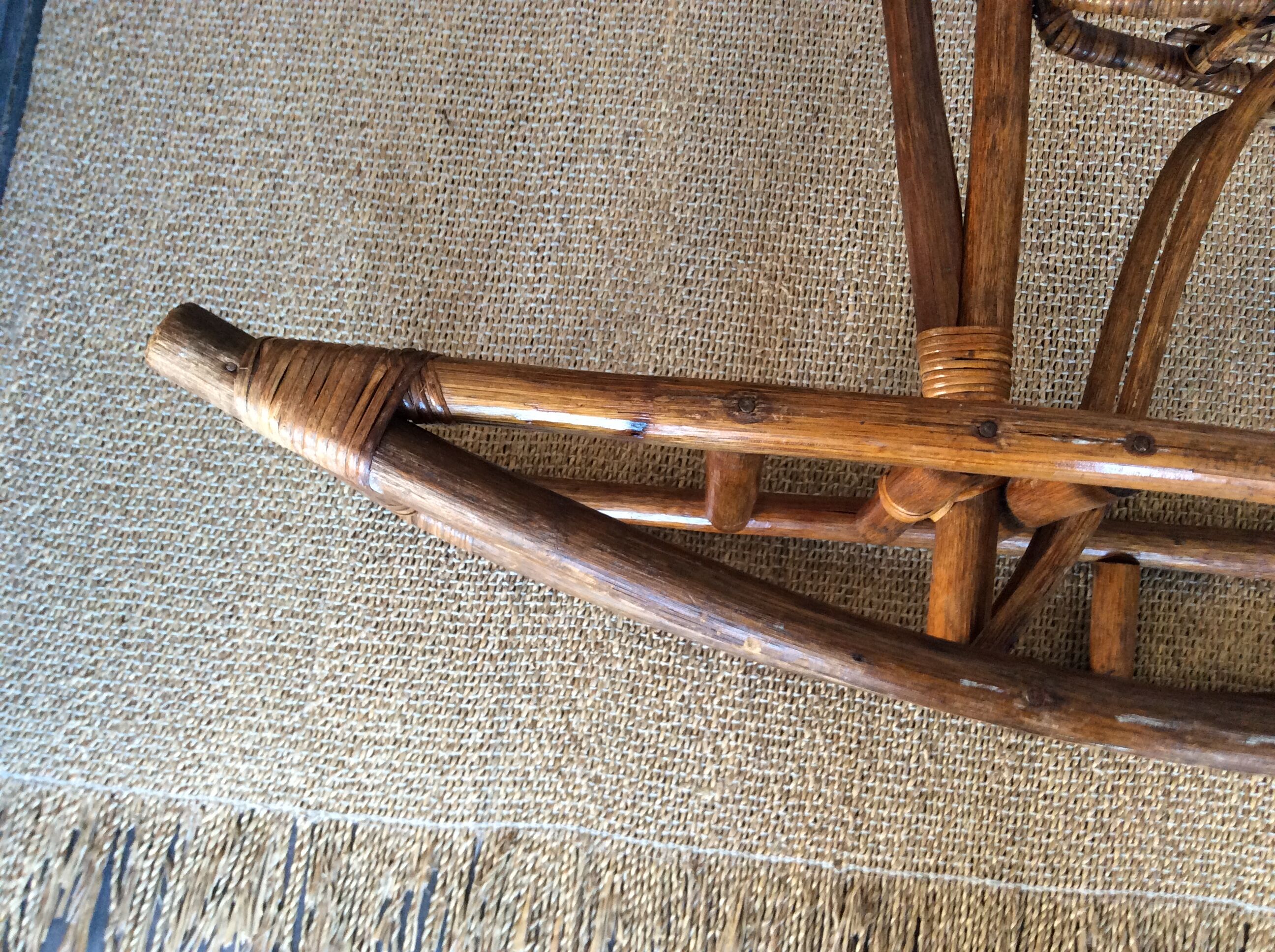 Rattan rocking horse