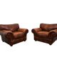 Ensemble de 2 fauteuils en cuir tchèque XL