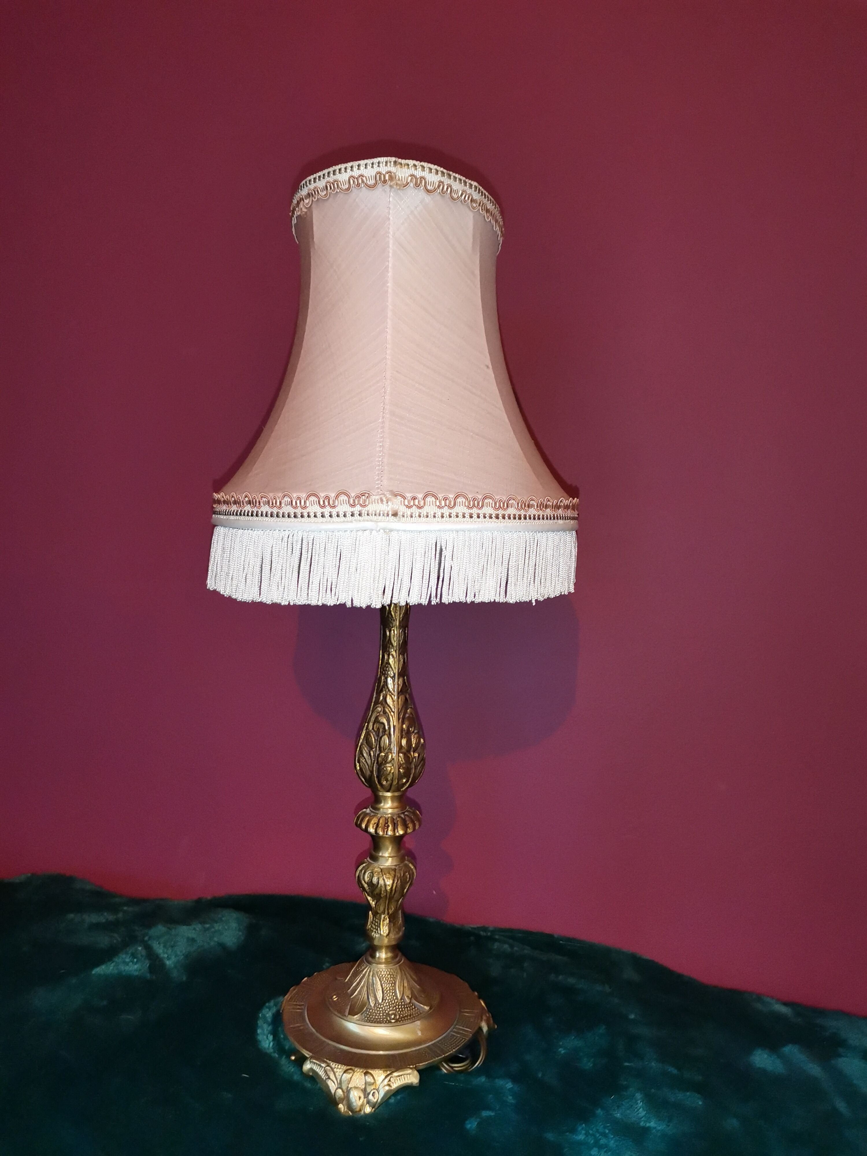 Golden fringe lamp