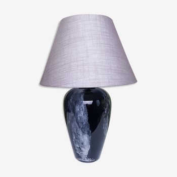 Black and gray glass lamp