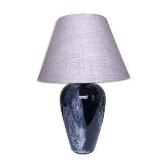 Black and gray glass lamp