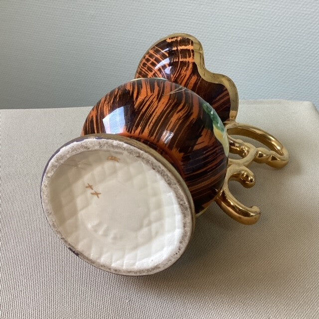 Vase Flower Motif Hubert Bequet Art Ceramics Belgian Faience
