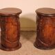 pair of 17th century oak bedside tables or sofa ends