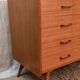 Commode en chêne, pieds compas, années 60