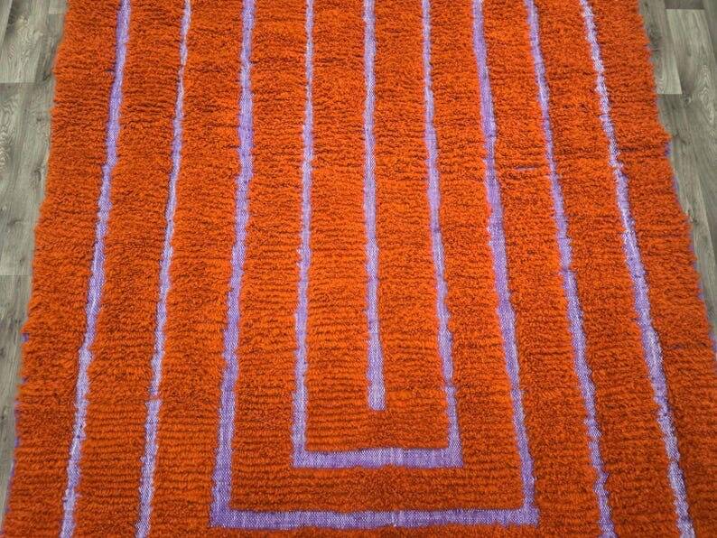 Traditional handmade pure wool Berber rug size 2/3 m