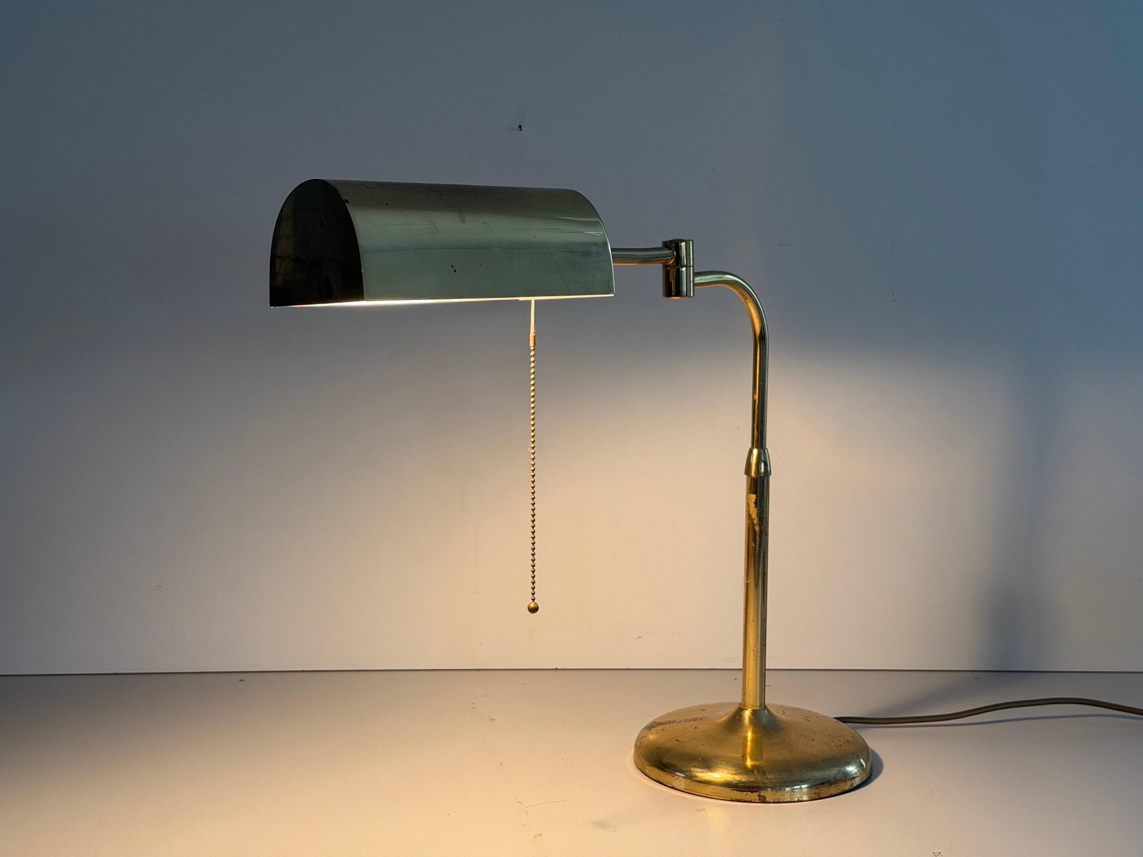 Brass table lamp by Florian Schulz, 1960s, Germany.