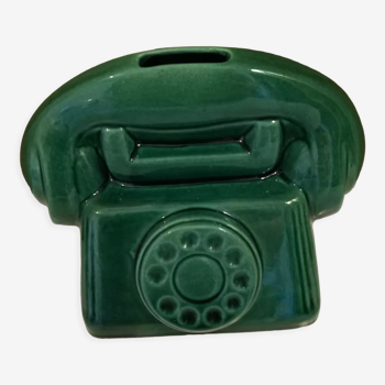 Ancienne tirelire à casser téléphone St Clément