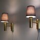 Pair of vintage brass wall lamps from Falkenberg, Sweden1970