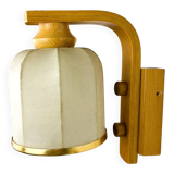 Cocoon wall lamp, resin and pine, Italy, Circa 1970's