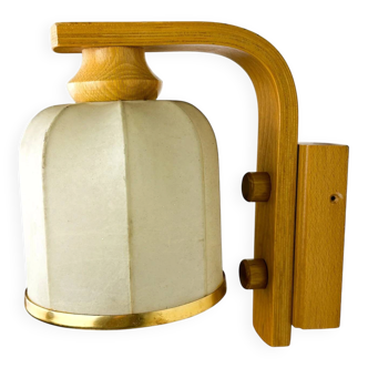 Cocoon wall lamp, resin and pine, Italy, Circa 1970's