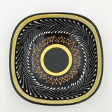 Enamelled earthenware catchall HB Quimper -  beaded, signed and numbered décor - 1960s