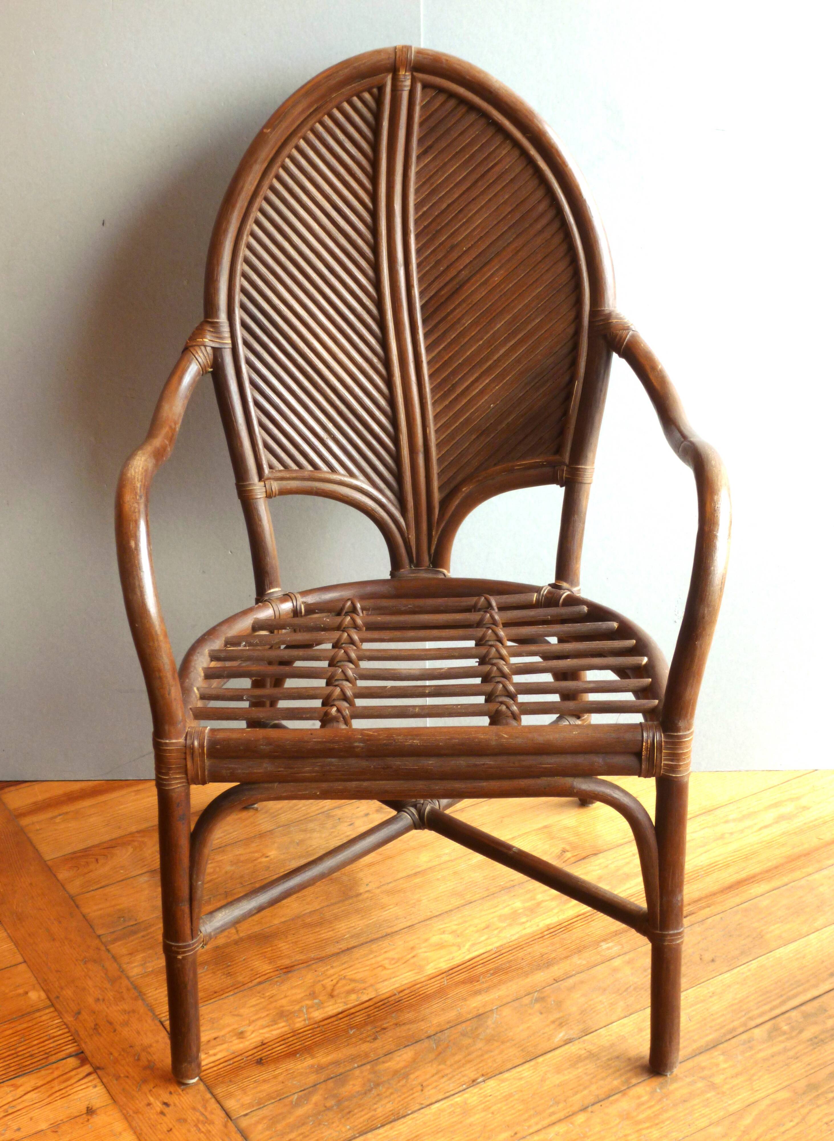 Pair of armchairs attributed to Vivai del Sud, Italy 70s/80s