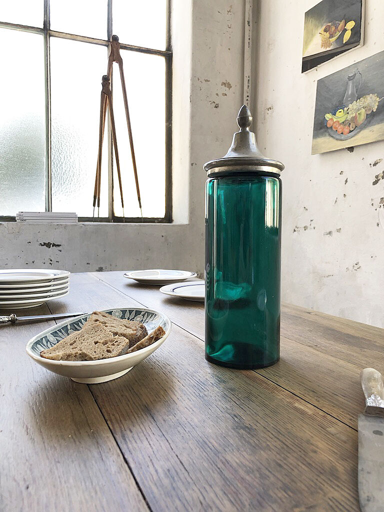 Old zinc cork bottle