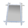 White bamboo mirror