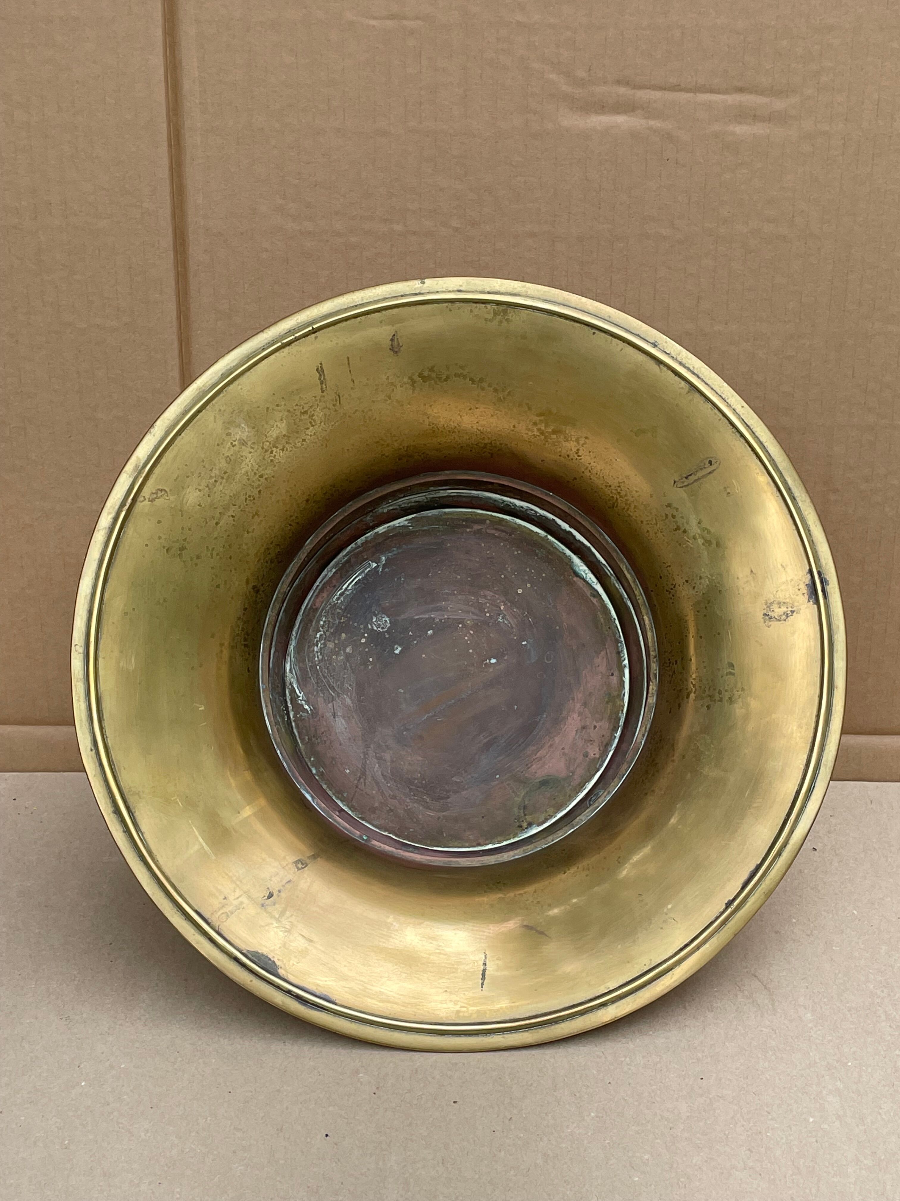 Old copper pot cover - decoration