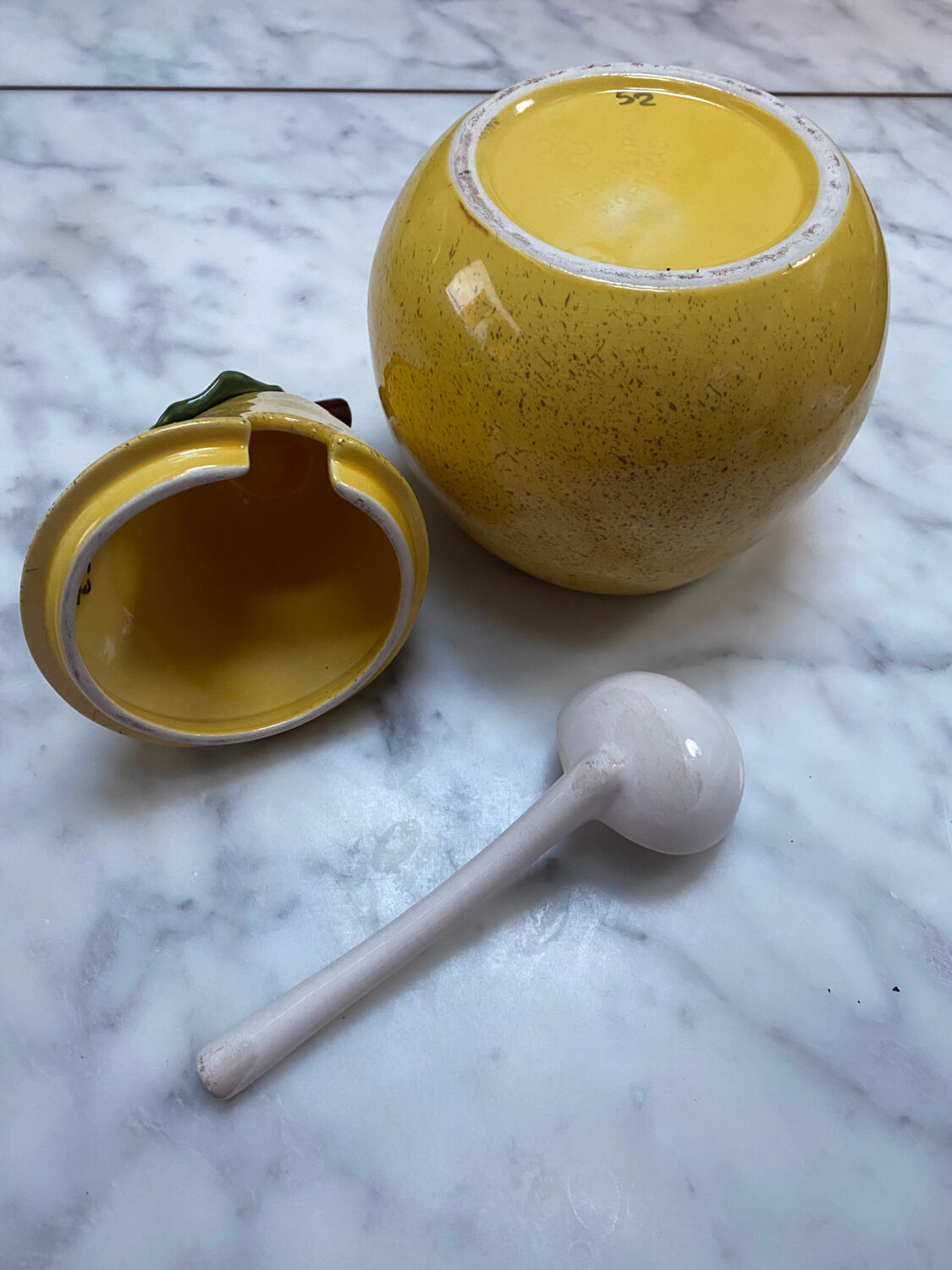 Vintage pear slip pot