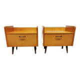 Pair of vintage bedside tables / sofa end tables from the 50s and 60s
