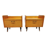 Pair of vintage bedside tables / sofa end tables from the 50s and 60s