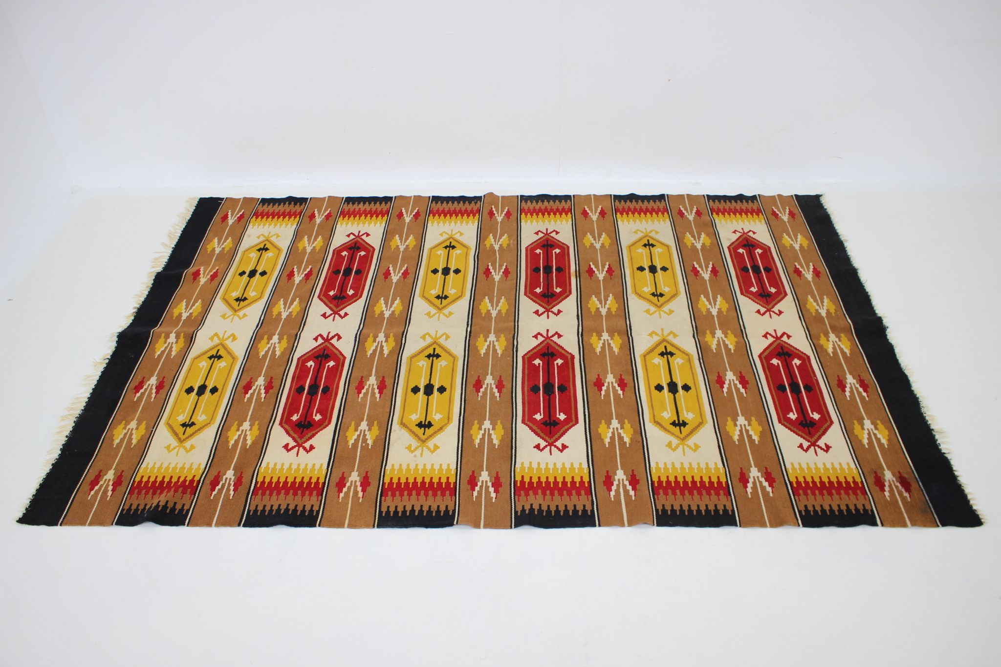 1960s Wool Kilim Carpet, Czechoslovakia