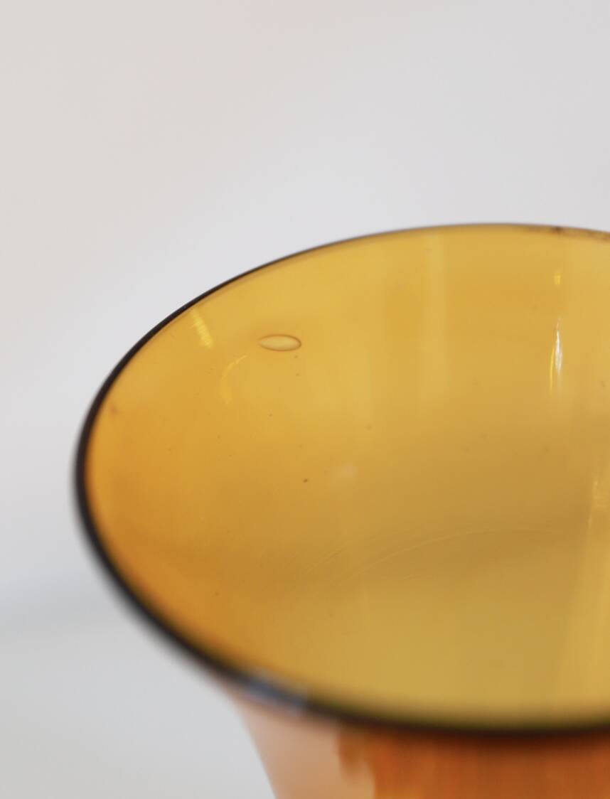 amber glass bubble vase