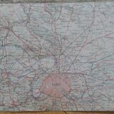 Old map of Paris, Beauvais, Soissons, Montmirail